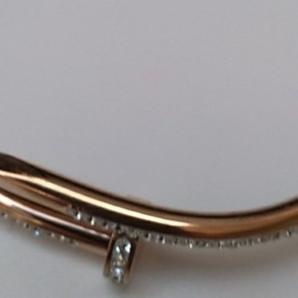 set 2 | Bangles | m, size 6" 1/4" GOLDEN, and ROSE metal color - Picture 7 of 7